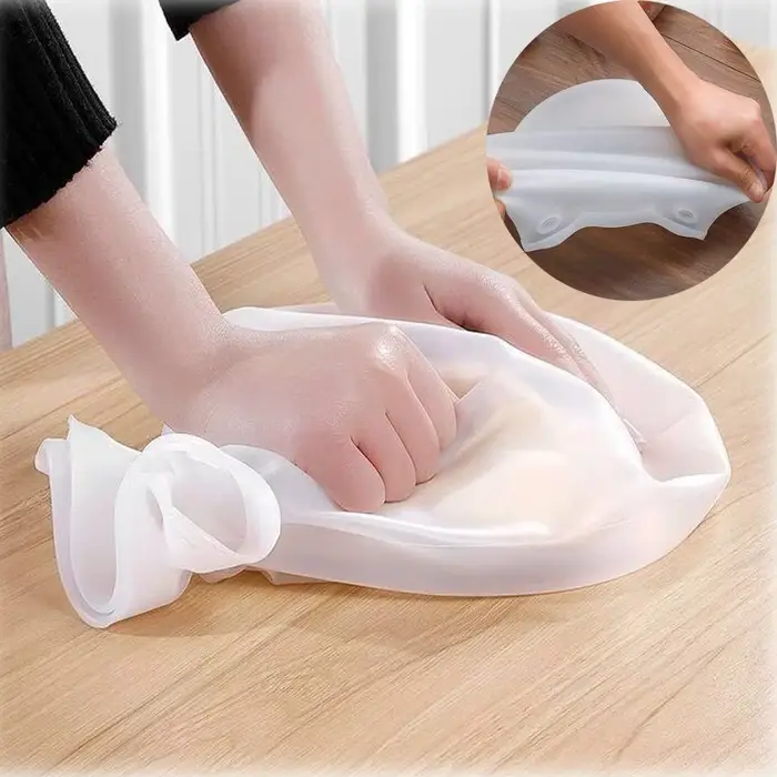 Mélangeurs de pâtisserie en Silicone, sac de pétrissage de pâte, sac de mélange de farine réutilisab