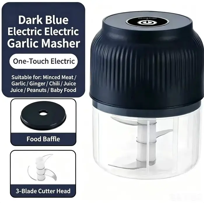 Mini hachoir à ail électrique sans fil rechargeable par USB, hachoir à légumes, hachoir à ail, hachoir alimentaire, gadgets de cuisine, nouveauté