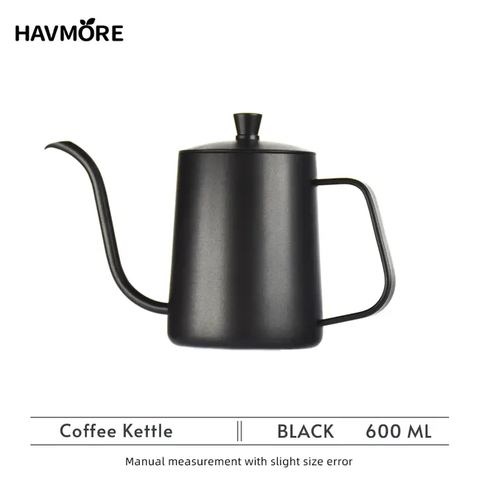 304 acier inoxydable 600ml Long bec col de cygne Barista expresso cafetière bouilloire théière accessoires outils