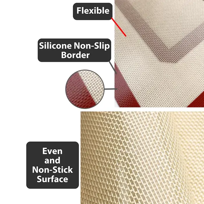 Tapis de cuisson en silicone pour four, feuilles de cuisson, antiadhésif, chaleur, degré, biscuit, m