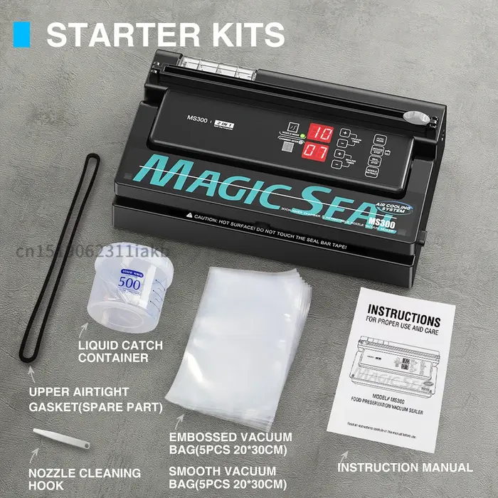 MAGIC SEAL – Machine à sceller sous vide professionnelle et commerciale, entièrement automatique, po