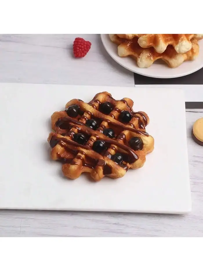 Modèle de nourriture de gaufre de Simulation 1 pièces pour l'affichage de vitrine