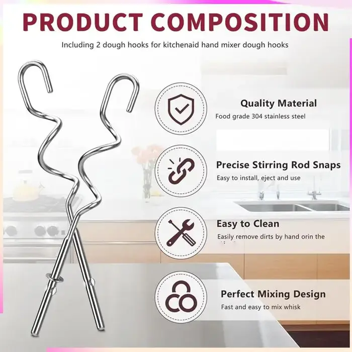 B26B crochet à pâte pour remplacement de mélangeur à main pour Kitchenaid
