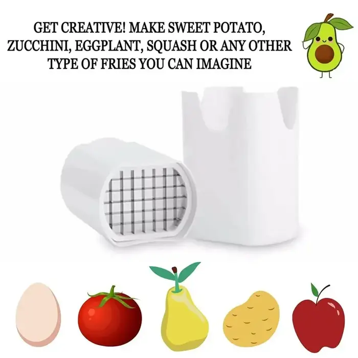 Coupe-légumes français blanc, coupe naturelle, trancheuse de pommes de terre, outil alimentaire, hachoir à légumes, nouveau type, D479, 1 pièce