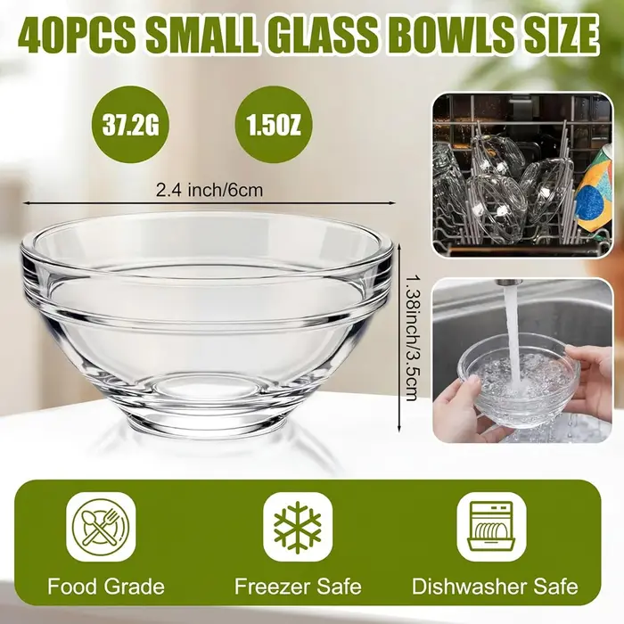 Bol en verre multifonctionnel pour gâteaux