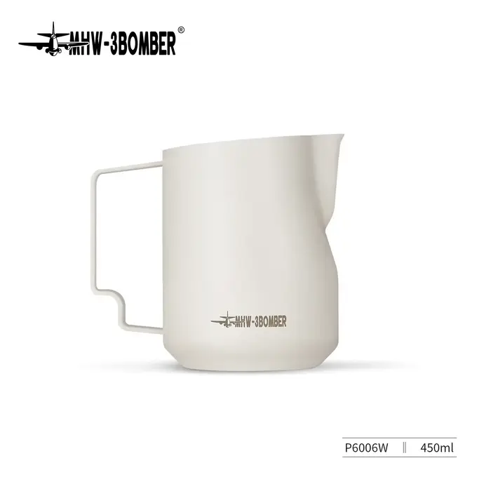 3BOMBER 350ml 450ml Pichet à lait turbo pour mousse et vapeur