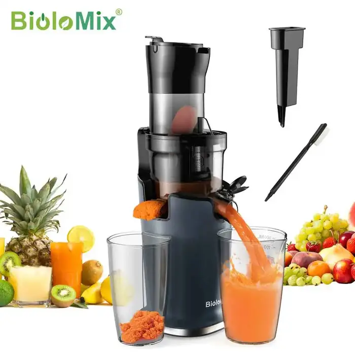 BioloMix-Extracteur de Jus Écrasé, Froid PMurcia Ju479, Fente de Rajeunissement de 78mm, Convient au