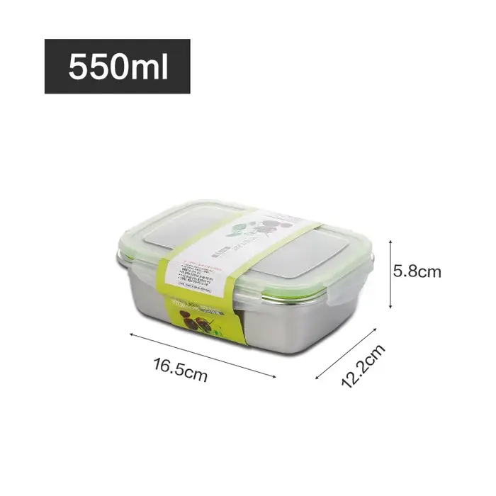 Boîte de conservation des frais en acier inoxydable 304