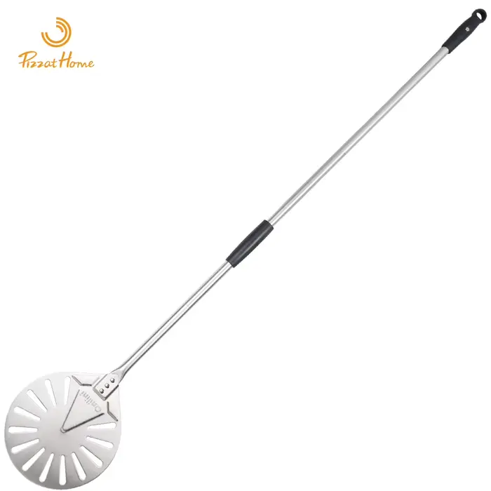 PizzAtHome 56 pouces en acier inoxydable tournant peau ronde Pizza tournant pelle amovible tournant 