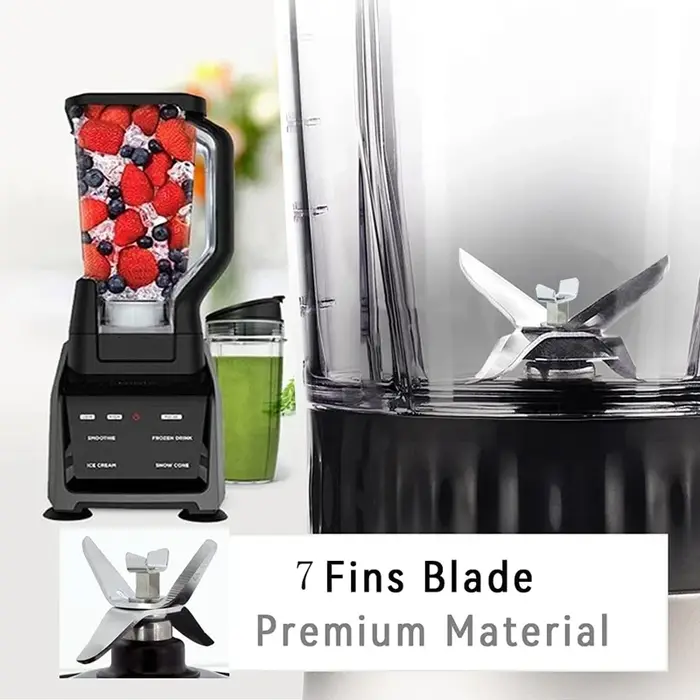 Ensemble de pièces de rechange de mélangeur Ninja 7 Fins, pièces de tasse de mélangeur de lame d'ext