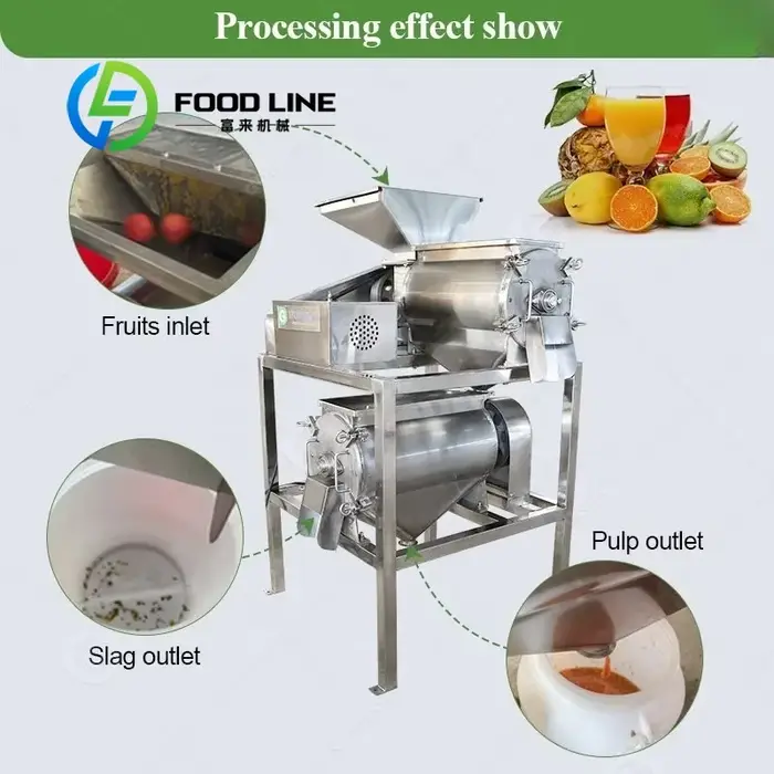 Pulpeur de mangue et de sourire, fruits de raisin, finisseur de framboises, confiture de pulpe de goyave, Machine pour fabriquer des purée de pommes