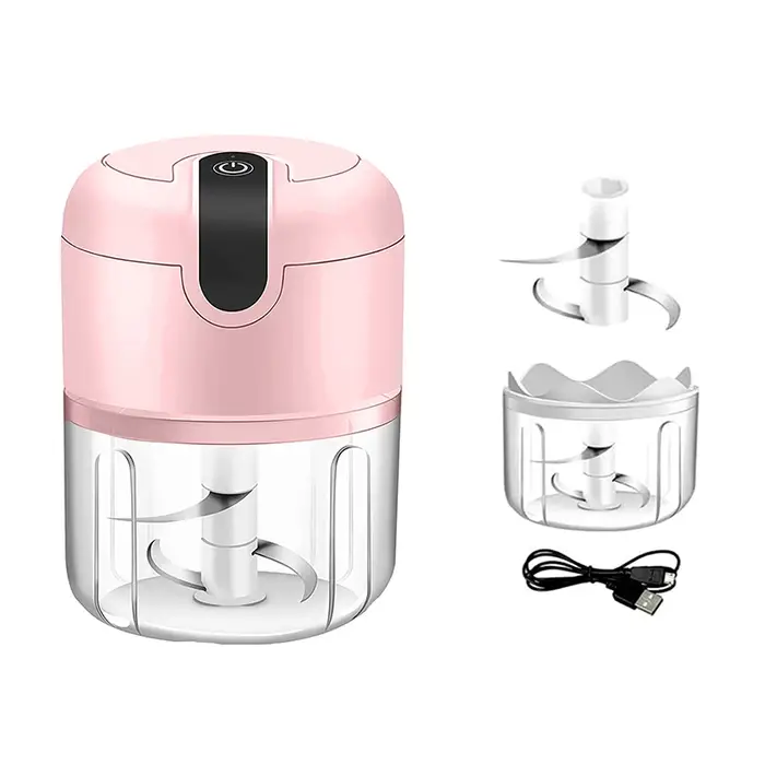 Hachoir à viande électrique Compact, Mini hachoir à ail, robot culinaire portatif, hachoir sans fil