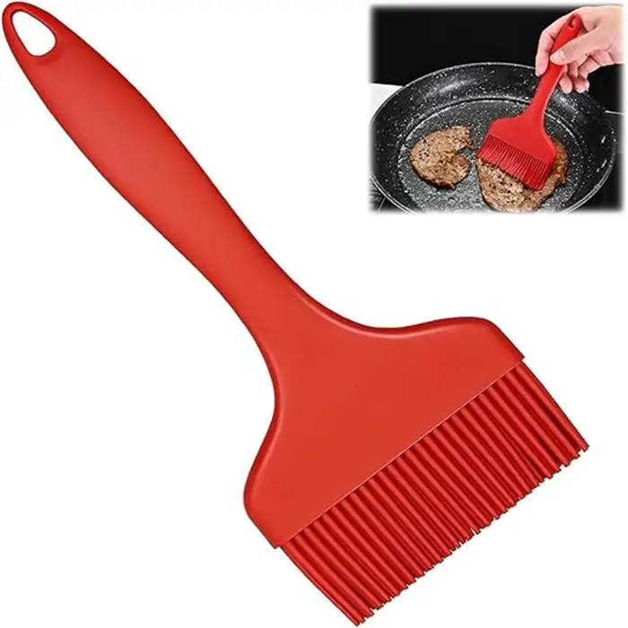 1 pinceau de cuisine en silicone résistant à la chaleur, idéal pour le barbecue, la cuisson, le beurre et la pâtisserie