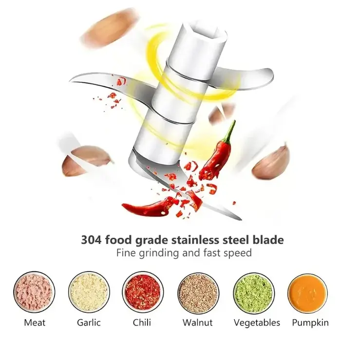 Mini hachoir électrique sans fil pour ail 100ml/250ml