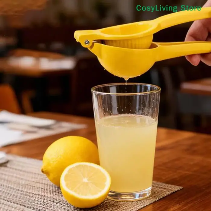 Presse-agrumes manuel portable jaune [CL] – Extracteur de jus frais pour fruits