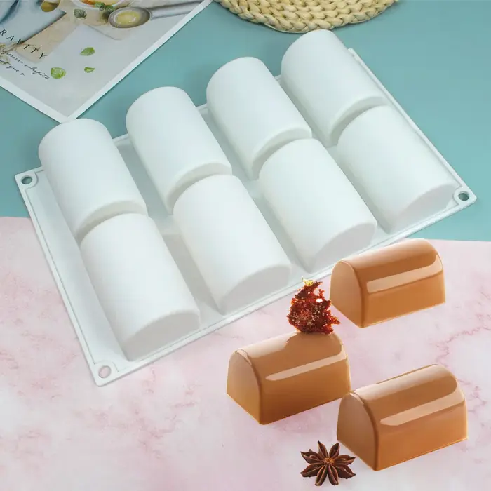 Moule à gâteau en silicone ovale long pour mousse, pâtisseries et desserts, plateau de cuisson DIY p