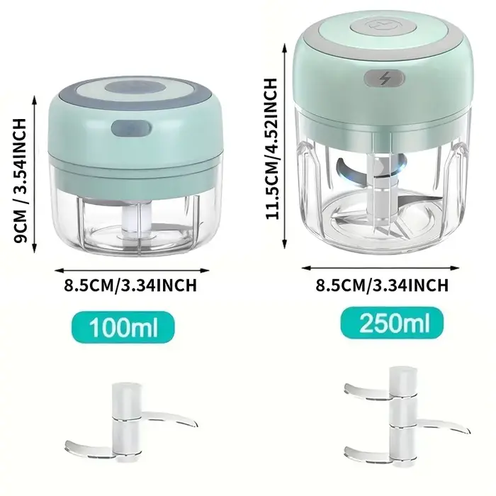 Hachoir à ail électrique multifonctionnel 100/250mL