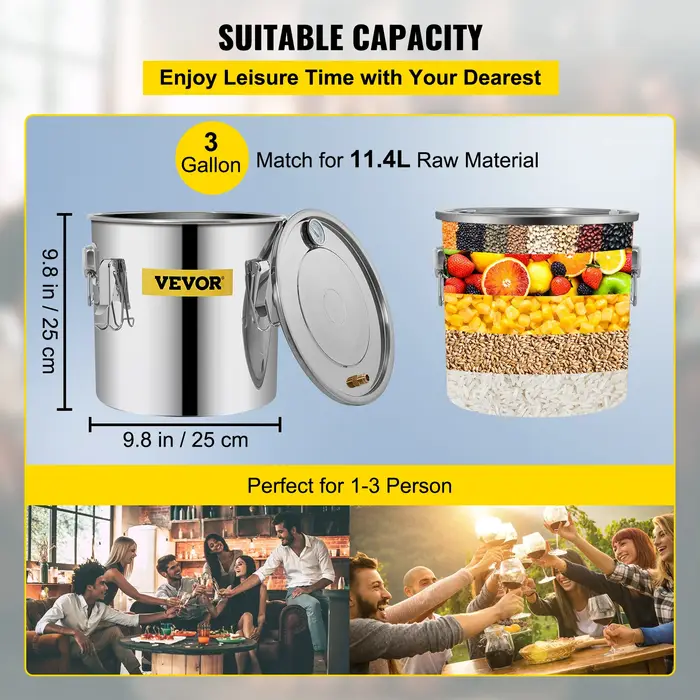 SucceBuy 12L 20L 30L 50L distillateur de brassage d'alcool bricolage appareil Moonshine acier inoxyd