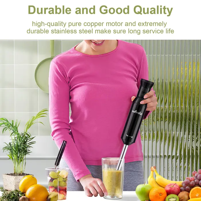 Wancle 600W mélangeur à Immersion électrique à main mélangeur à bâton multifonctionnel pour aliments