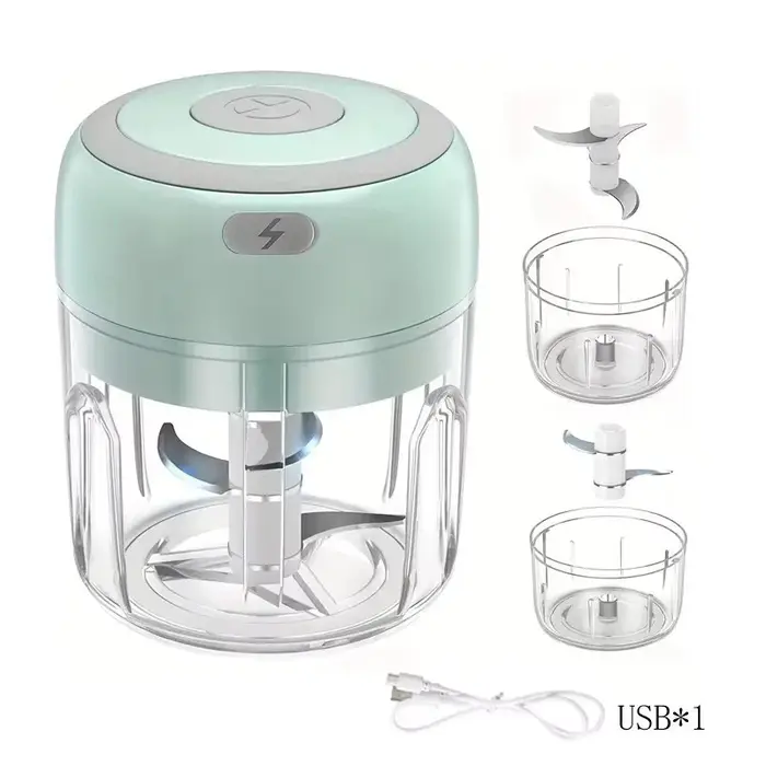 Mini hachoir électrique sans fil 250 ml, rechargeable par USB, pour ail, légumes, oignon, viande – G