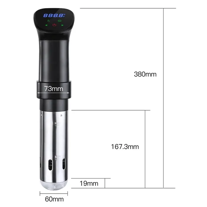 Cuiseur Sous Vide étanche 1800W, circulation par Immersion, cuisson précise avec affichage numérique