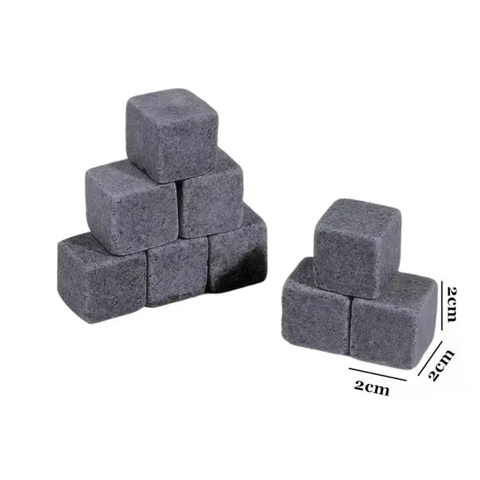 6 pièces pierres à Whisky soufflant glaçon refroidisseur réutilisable Whisky glace pierre Whisky roc