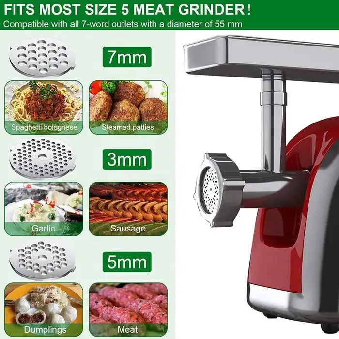 Hachoir à viande avec plaque en acier inoxydable