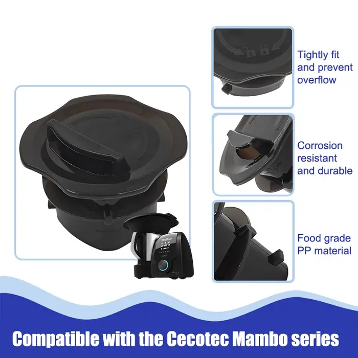 Couvercle de tasse à mesurer unique pour machine de cuisine Cecotec Mambo ; Accessoires essentiels pour robots