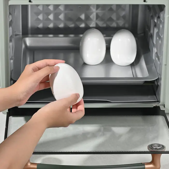Cuiseur à œufs pour micro-ondes avec couvercle, pour œufs durs ou mollets, gadgets de cuisine pour une cuisson rapide des œufs