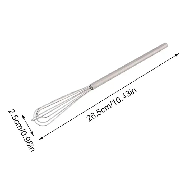 Mini fouet de 10 pouces en acier inoxydable ergonomique multifonctionnel pour la cuisine