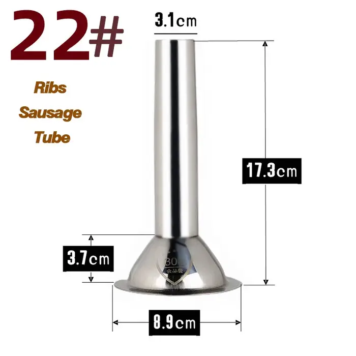 Entonnoir de remplissage de saucisses en acier inoxydable, hachoir à viande, buse de remplissage, Tu