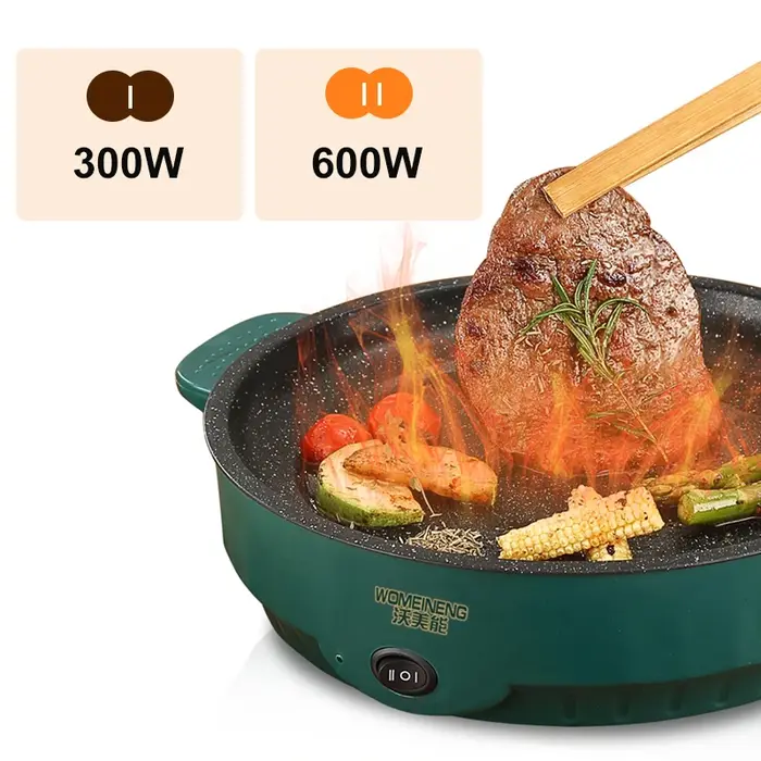 Multicuiseur électrique poêle électrique 220V maison Barbecue Steak frit poisson Omelette poêle anti