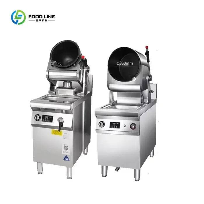 Robot de cuisine intelligent entièrement automatique et personnalisable pour usage commercial, avec