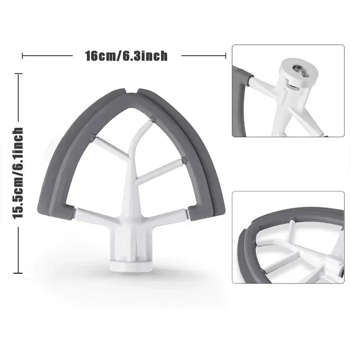 KitchenAid Flex Edge batteur 4.5-5QT palette de mélangeur en Silicone fixation à gratter automatique Compatible avec le batteur sur socle KSM150 KSM180