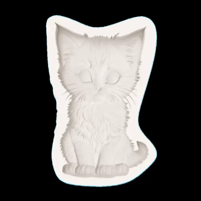 Moule en silicone chaton mignon, moule en silicone fait maison pour chocolat, fondant et desserts