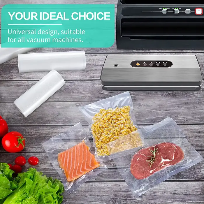 Sacs de scellage sous vide pour conserver les aliments, rouleaux de 12/15/20/25/28/cm, sac d'emballa