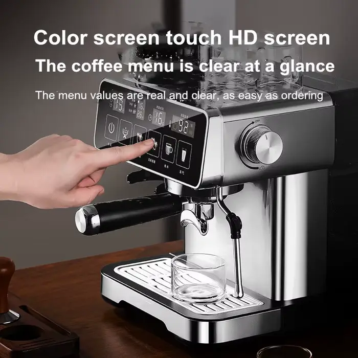 Machine à expresso 20Bar avec mousseur à lait – Cafetière entièrement automatique