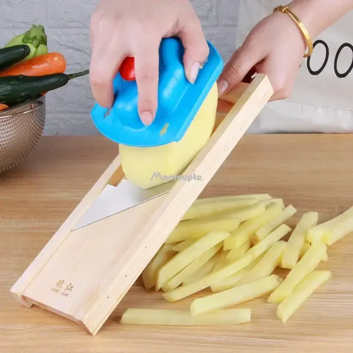 Coupe-légumes lame en acier inoxydable hachoir manuel pomme de terre concombre carotte trancheuse râpe ondulée