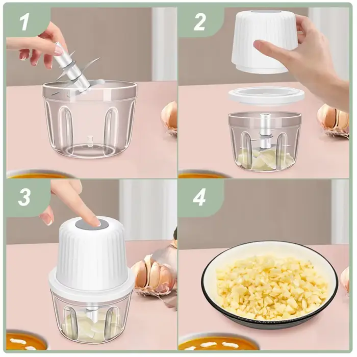 Hachoir à ail électrique 400ML