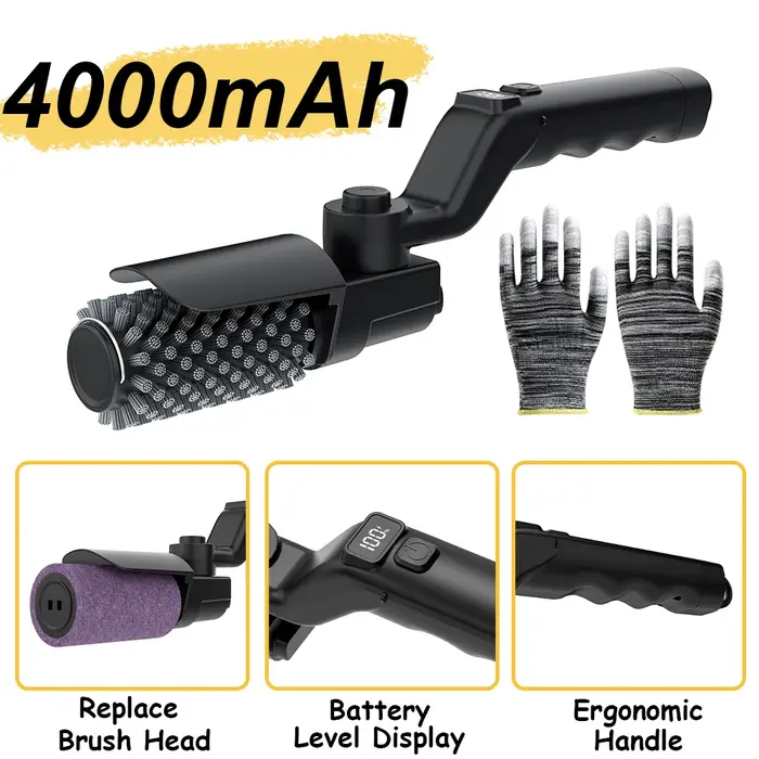 Brosse de gril électrique sans fil