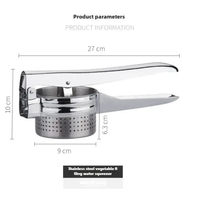 Extracteur d'eau de légumes manuel en acier inoxydable