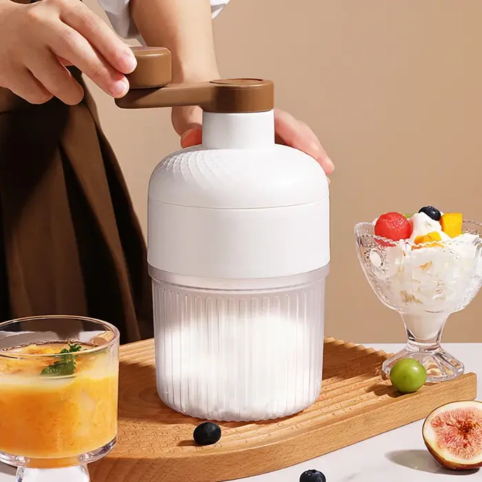 Machine à glace rasée, Mini broyeur à glace rasé à commande manuelle