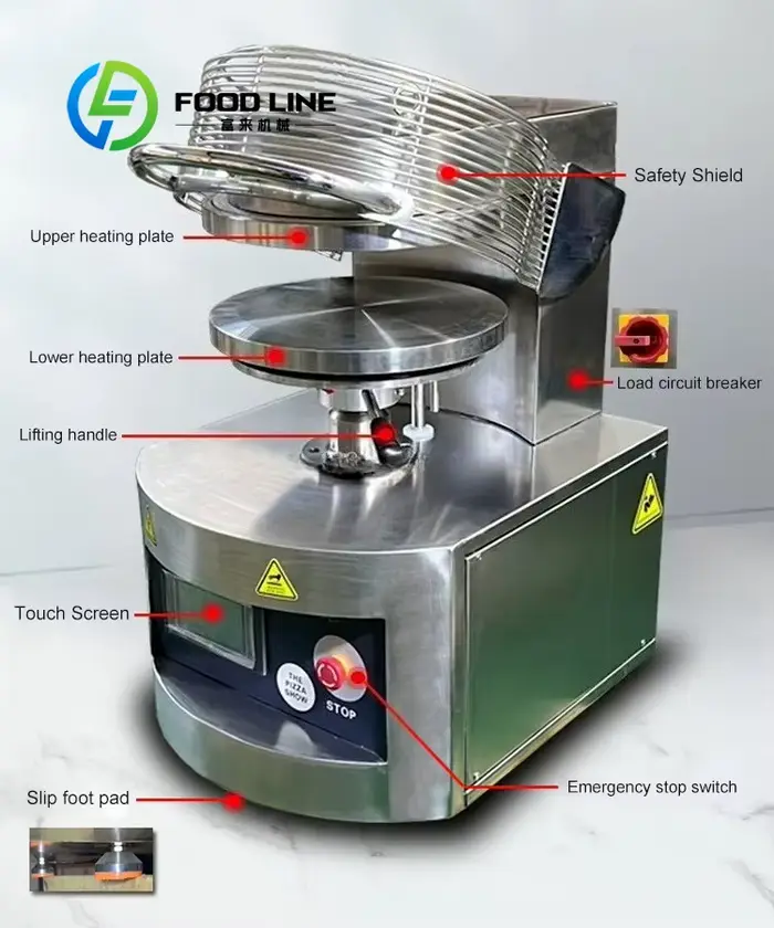 Machine automatique électrique pour la préparation de base de pizza ronde