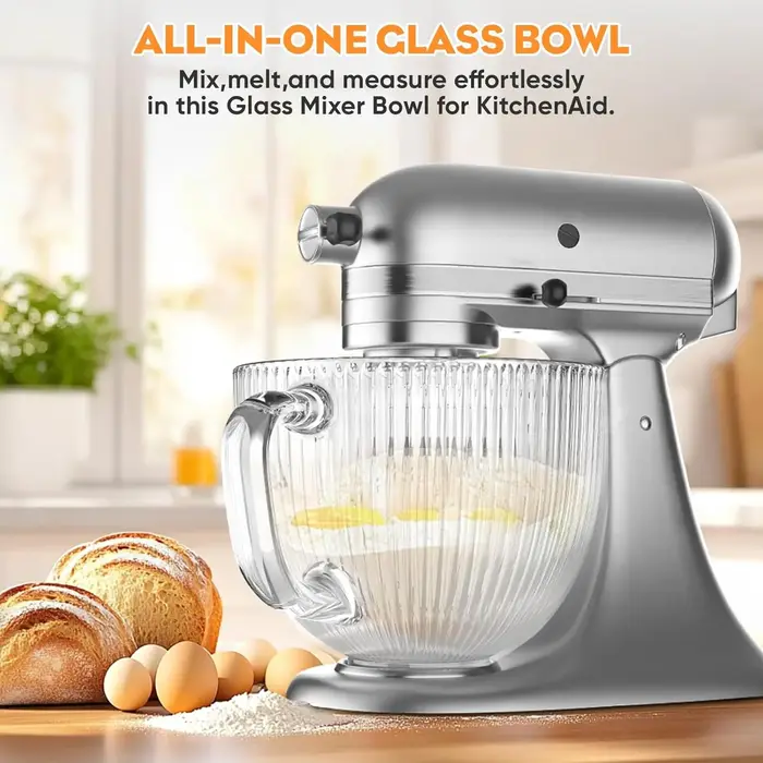 GVODE Bol en verre pour mélangeur Kitchenaid