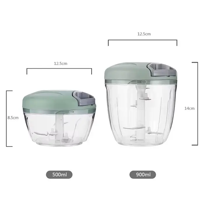 Hachoir à viande manuel 500/900ML, hachoir à ail rotatif, presse-ail, coupe-oignon et légumes, acces