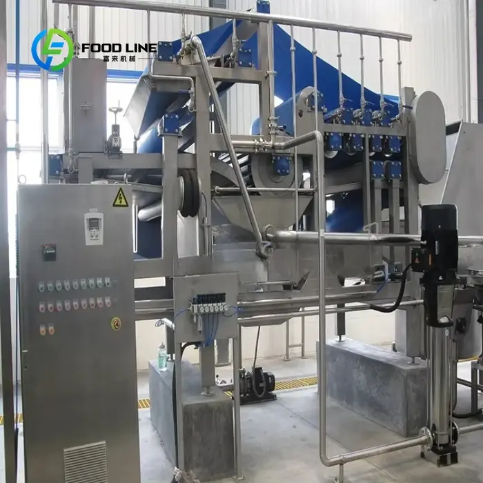 Presse-agrumes industriel grande capacité avec filtre pour usine de transformation alimentaire et de boissons