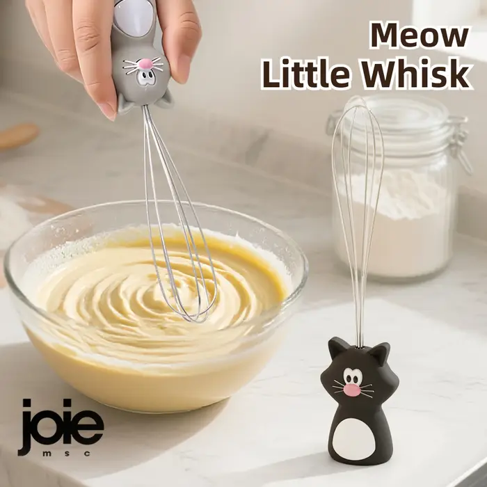 Joie fouet créatif fils d'acier inoxydable poignée en Silicone Mini