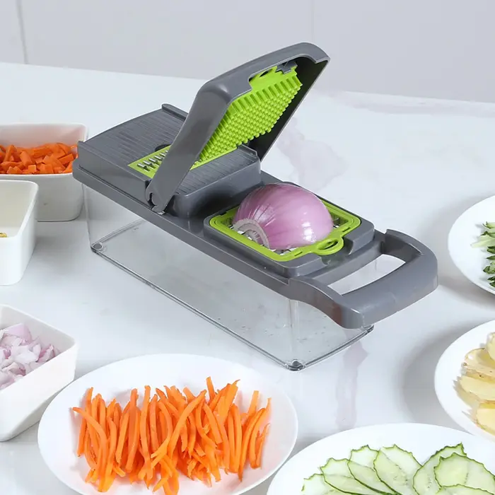 Hachoir à légumes multifonctionnel avec poignée
