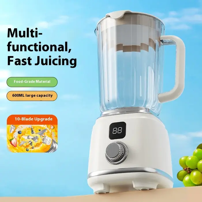 Nouveau Blender Domestique 10 Lames 3000mAH Multifonctionnel Extracteur de Jus Broyeur de Glace Taux de Extraction Élevé Outils de Cuisine