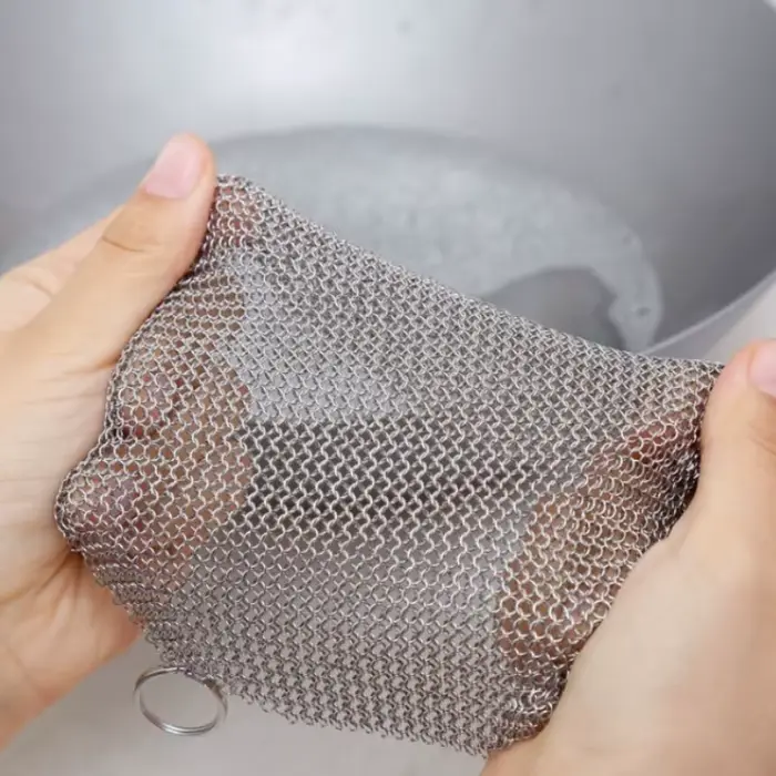 Brosse de nettoyage en acier inoxydable pour casseroles